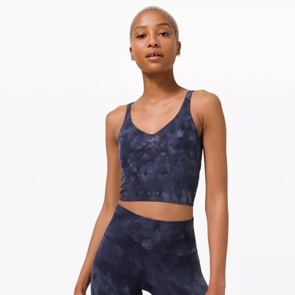 LULULEMON Align Tank Diamond Dye Asphalt Grey True Navy EUC